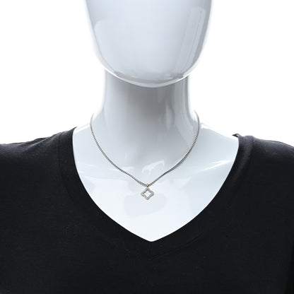 David Yurman Sterling Silver 18K Yellow Gold Diamond Quatrefoil Necklace 3 of 4