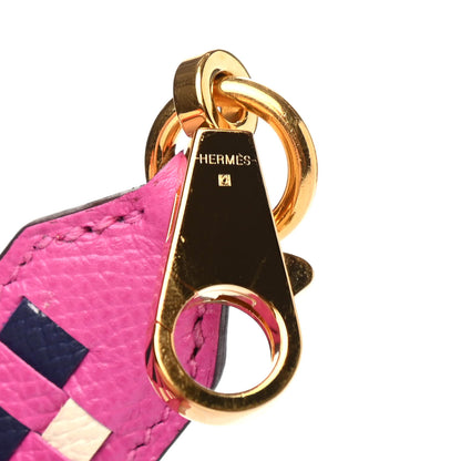 Hermes Epsom 25mm Tressage Shoulder Strap Magnolia Bleu Saphir Craie 4 of 4