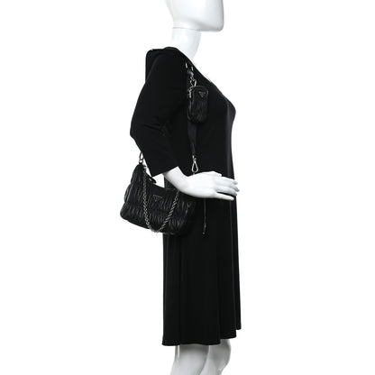 Prada Nappa Gaufre Re-Edition 2005 Shoulder Bag Black 2 of 11