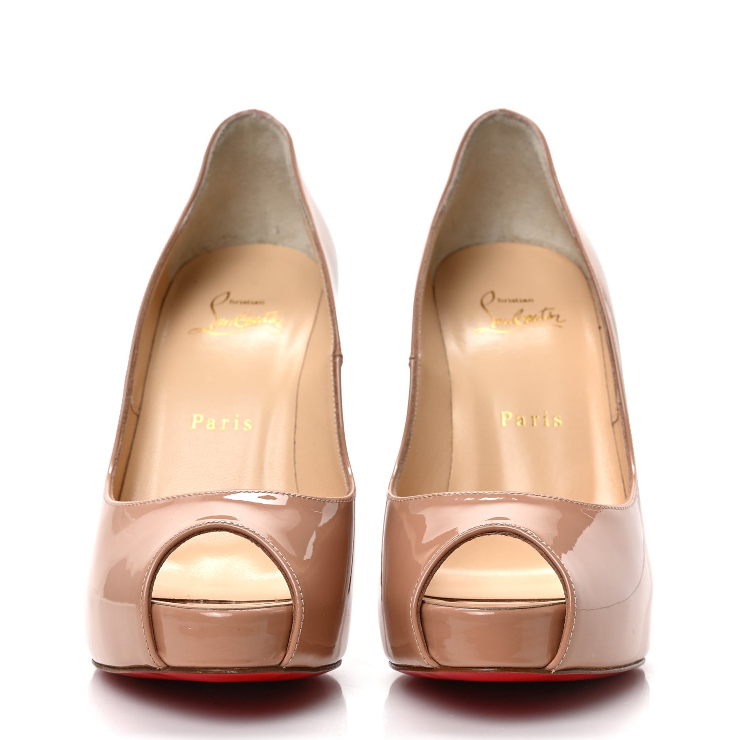 Patent New Very Prive 120 Pumps 37.5 Nude