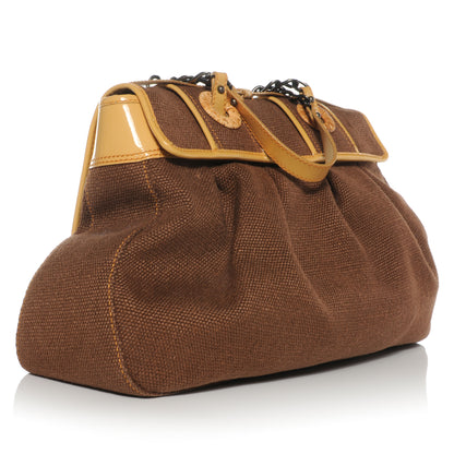 Fendi Canvas Raffia B Bag Brown 3 of 8
