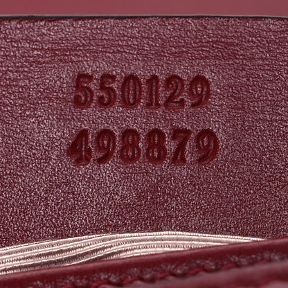 Gucci Vitello Palmellato Lux Bi-Color Small Arli Flap Shoulder Bag New Cherry Red Black 7 of 14