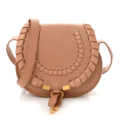 Chloe Smooth Calfskin Braided Small Marcie Saddle Bag Light Tan 1 of 12