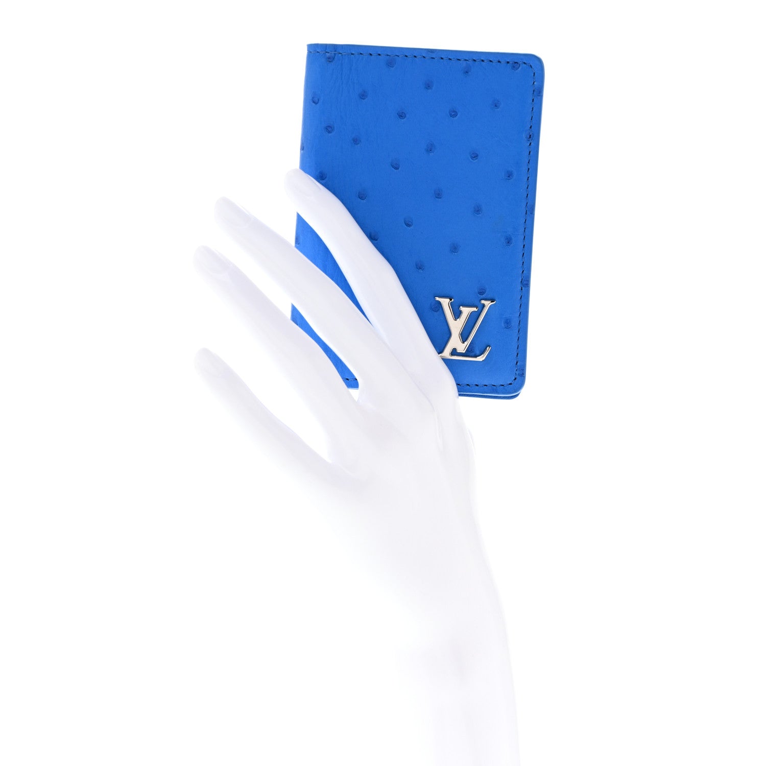 Louis Vuitton Ostrich Pocket Organizer Blue 2 of 6