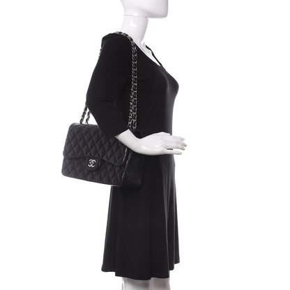 Chanel Lambskin Quilted Jumbo Double Flap Black 2 of 11