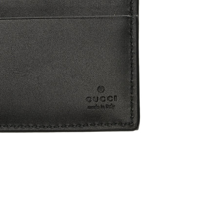Gucci GG Supreme Monogram Selleria Calfskin Web New Web Bi-Fold Wallet Black 6 of 7