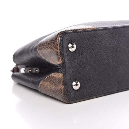 Louis Vuitton Taurillon Watersnake Capucines PM Black 7 of 8