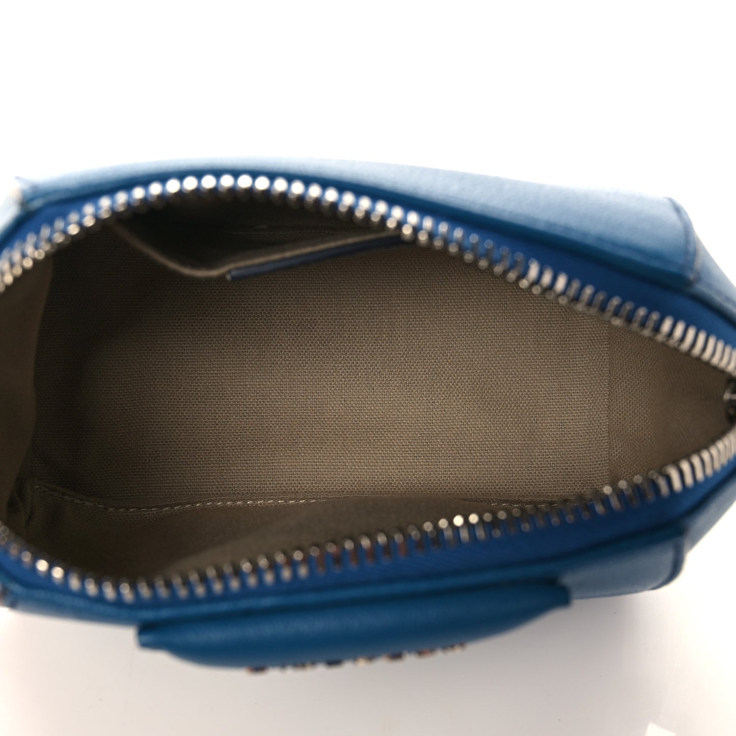 Sugar Goatskin Small Antigona Beauty Wristlet Electric Blue