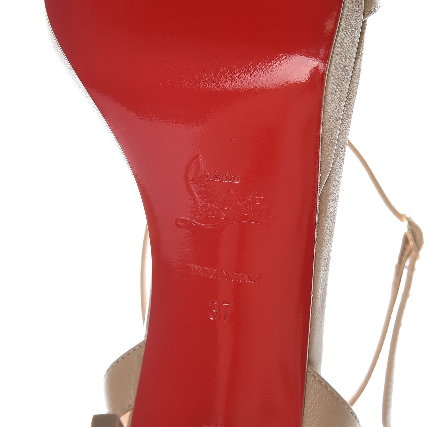 Christian Louboutin Nappa Loubi Queen 100 Pumps 37 Nude 5 of 8