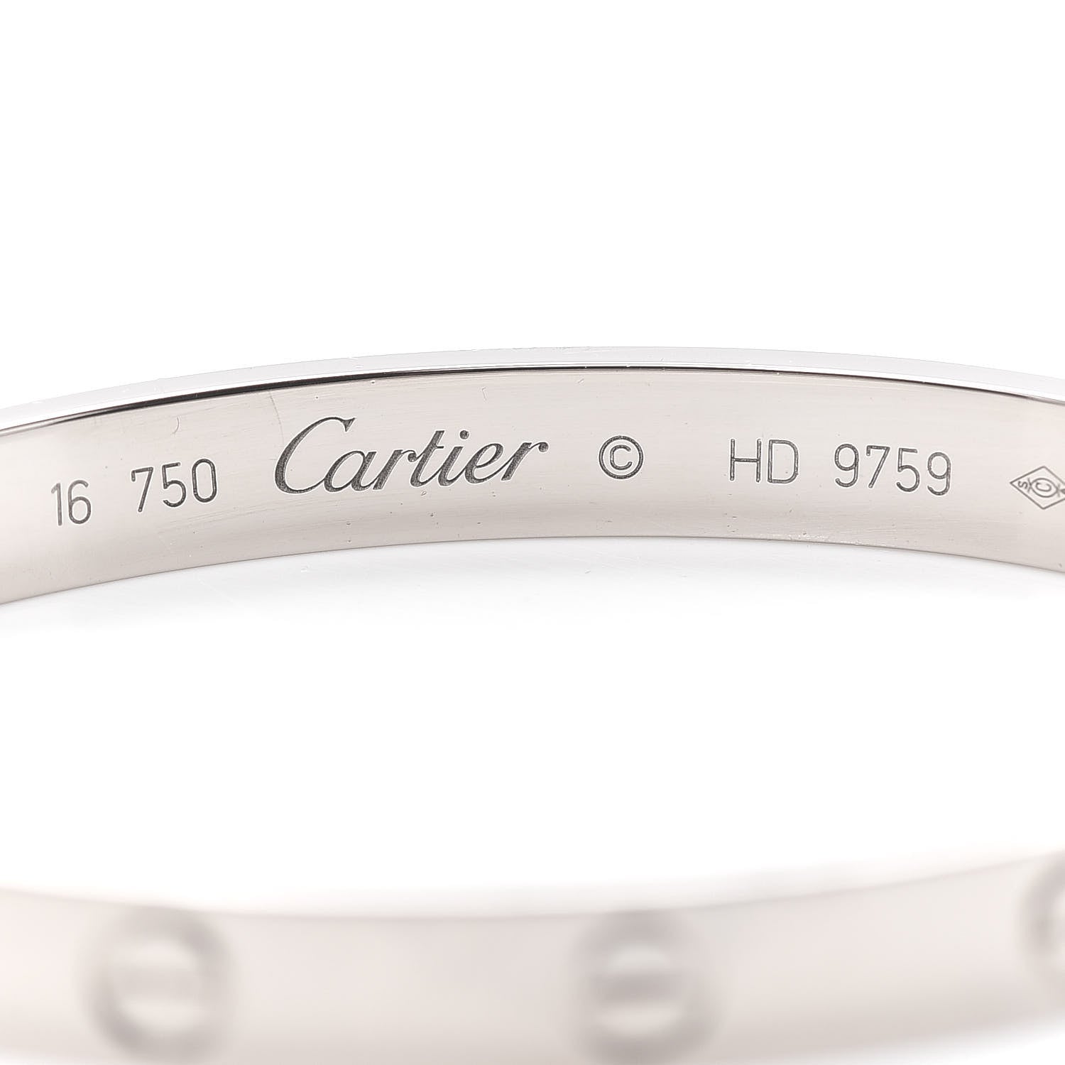 Cartier 18K White Gold LOVE Bracelet 16 5 of 6