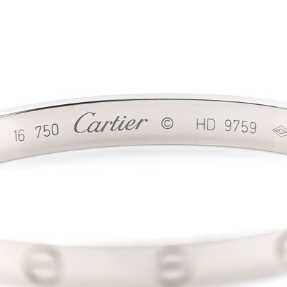 Cartier 18K White Gold LOVE Bracelet 16 5 of 6