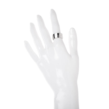 Gucci 18K White Gold 9mm Icon Band Ring 53 6.25 2 of 6