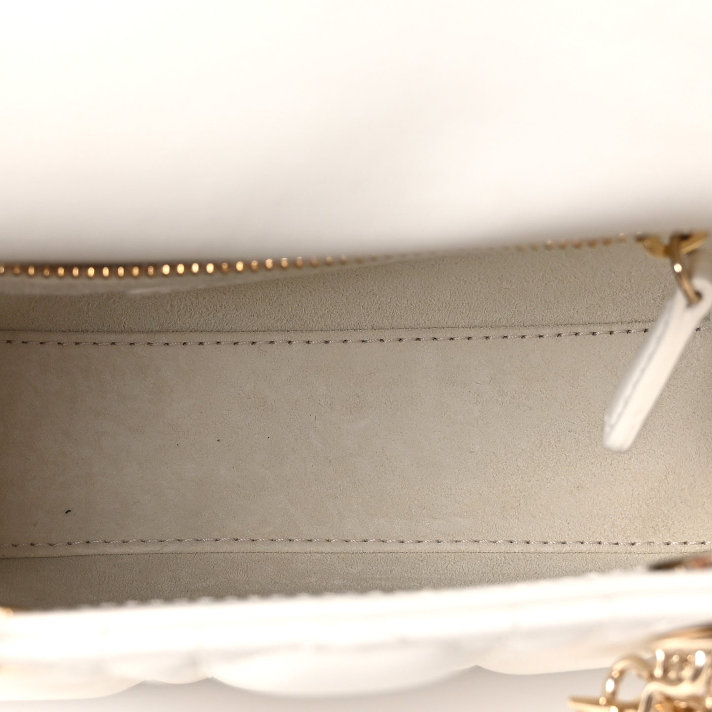 Calfskin Cannage Dioramour Mini Lady Dior White