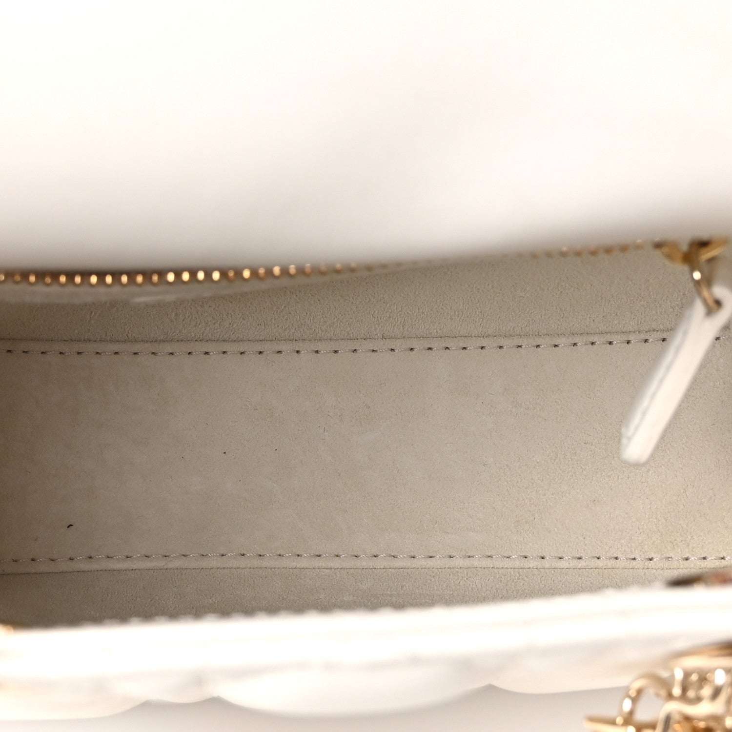 Christian Dior Calfskin Cannage Dioramour Mini Lady Dior White 5 of 10