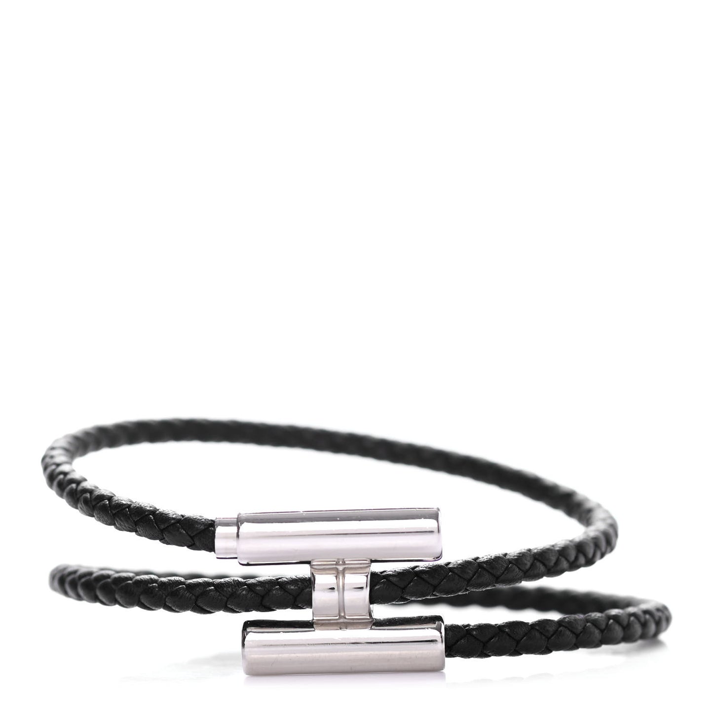 Swift Double Wrap Cord Tournis Tresse Bracelet Black