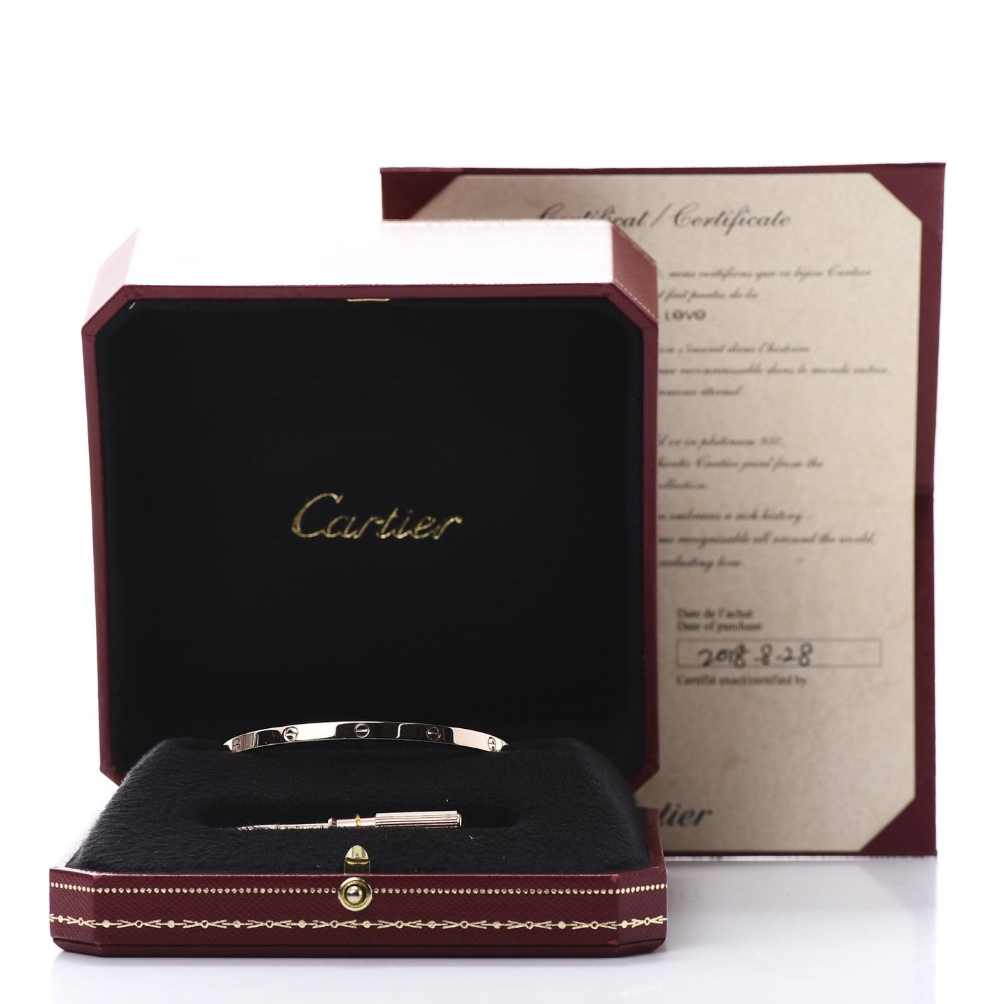 18K Pink Gold Small LOVE Bracelet 17
