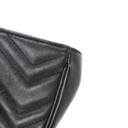 Gucci Calfskin Matelasse Super Mini GG Marmont Shoulder Bag Black 11 of 16