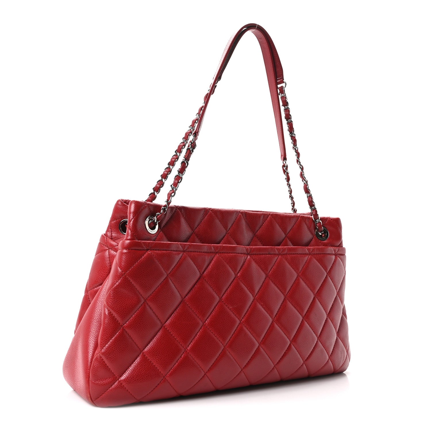 Chanel Caviar Quilted Timeless CC Soft Tote Red Red 3 of 10
