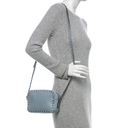 Valentino Garavani Calfskin Rockstud Camera Crossbody Bag Sky Sorbet 2 of 6