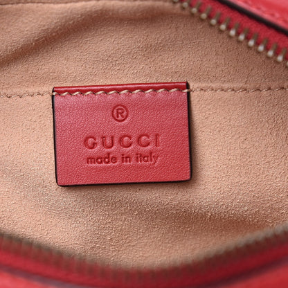 Gucci Calfskin Matelasse Mini GG Marmont Chain Shoulder Bag Hibiscus Red 6 of 11