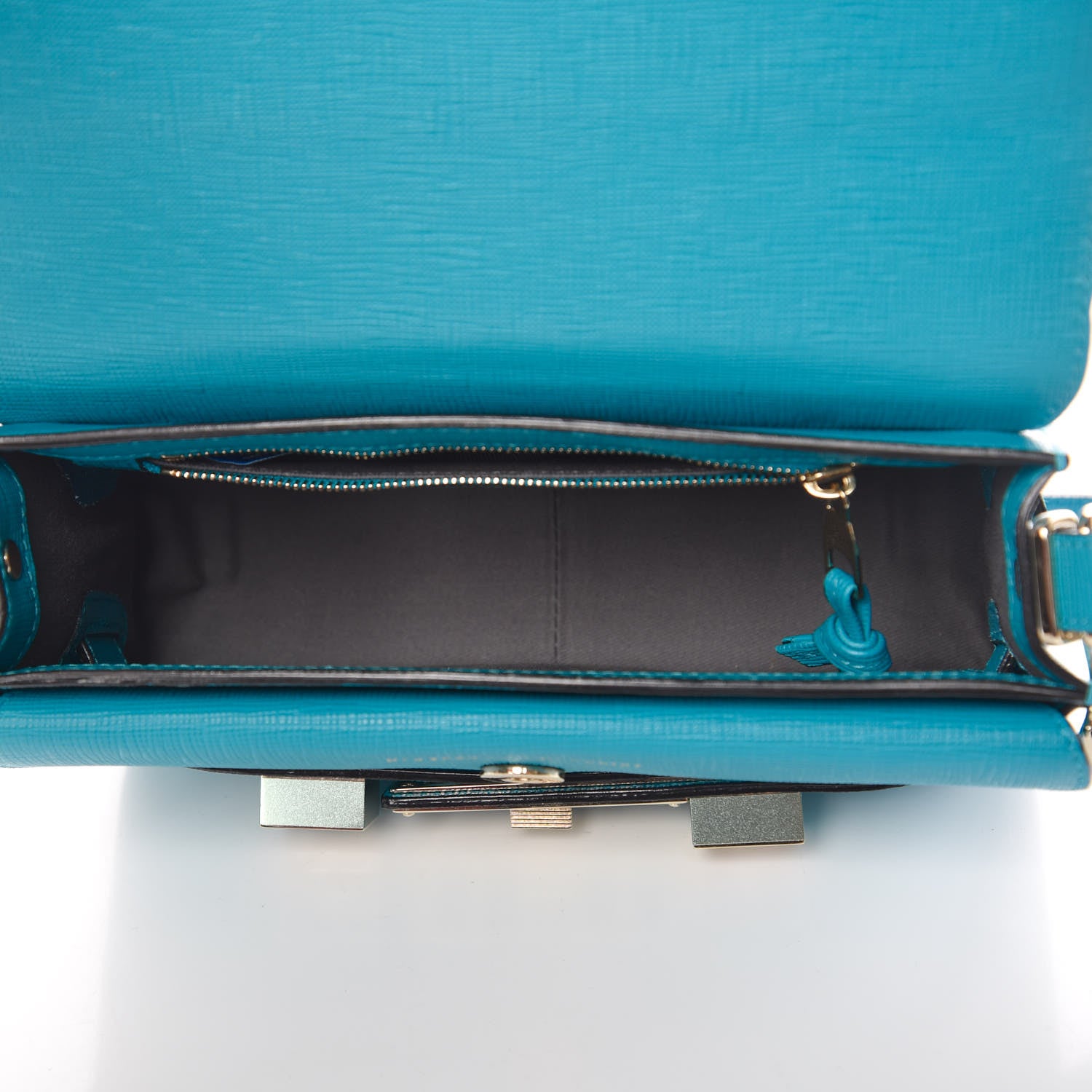 Proenza Schouler New Linosa Mini PS11 Classic Shoulder Bag Turquoise 5 of 15