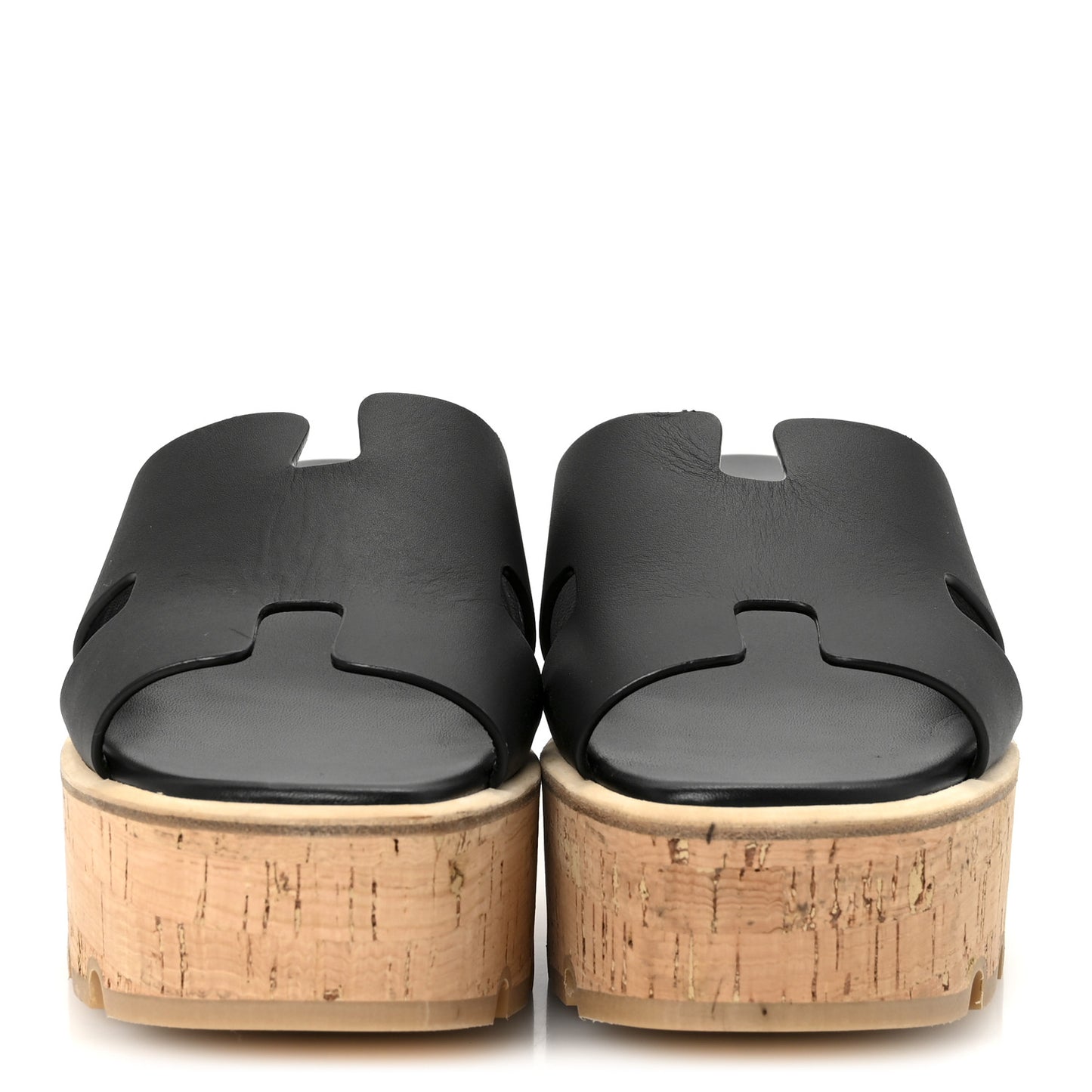 Calfskin Cork Eze 30 Sandals 39 Black