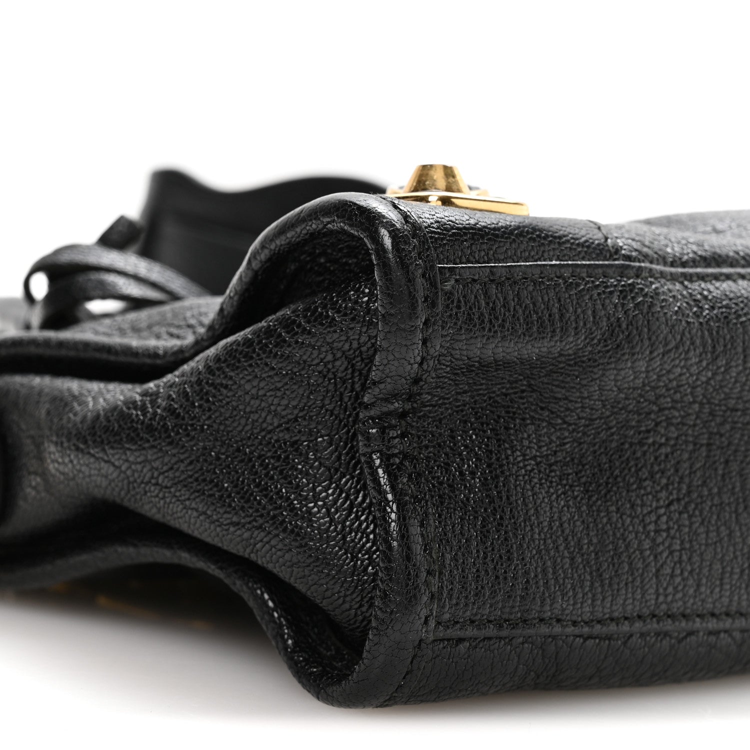 Balenciaga Chevre Gold Metallic Edge Hardware Mini City Black 10 of 12