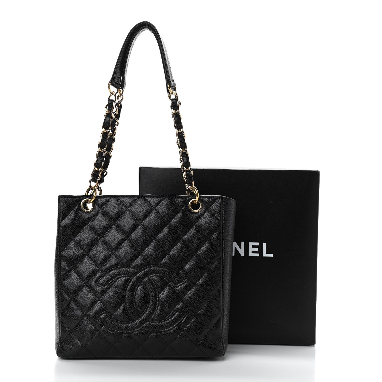 Chanel Caviar Quilted Petit Shopping Tote PST Black 11 of 11