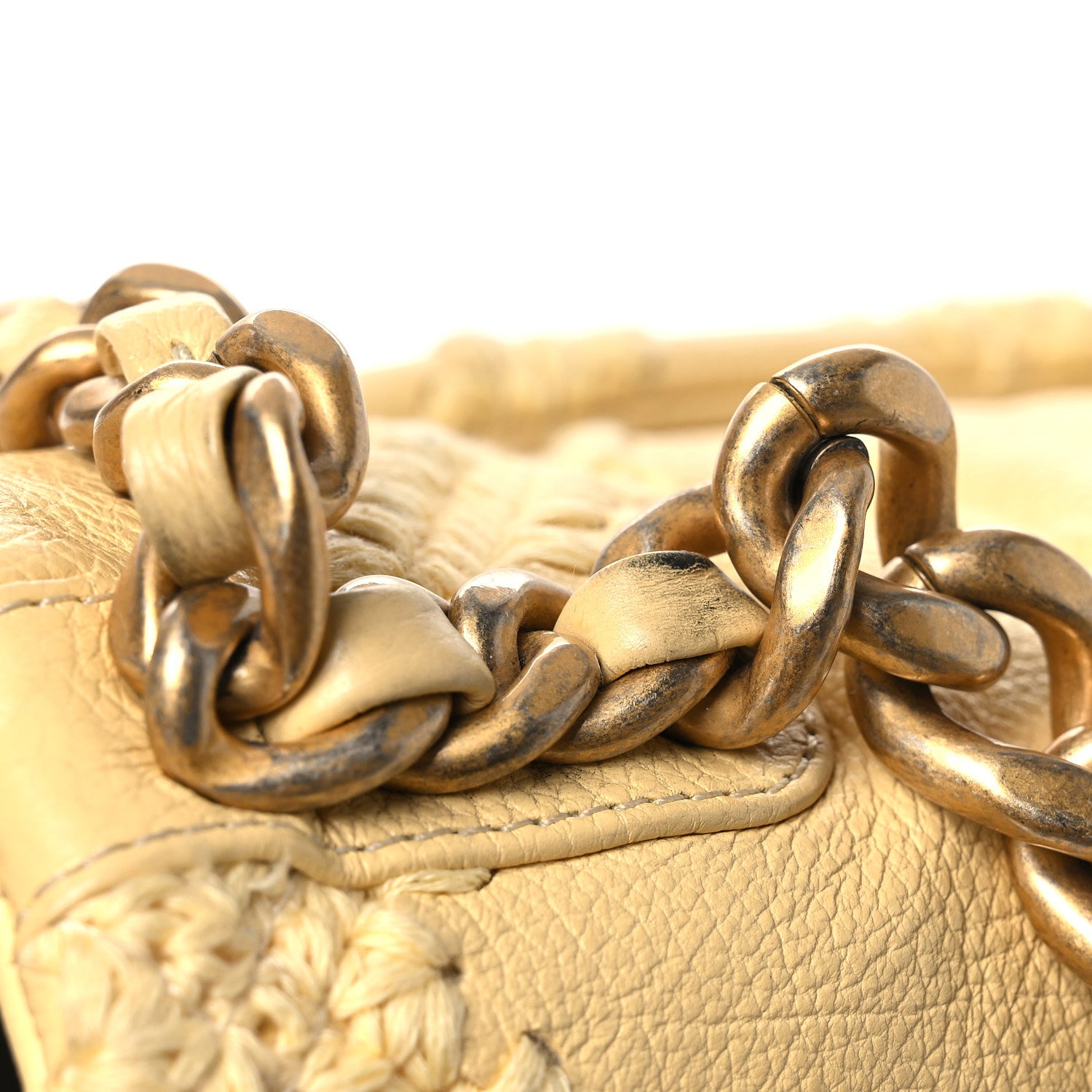 Chanel Calfskin Crochet Medium Chanel 19 Flap Yellow 13 of 13