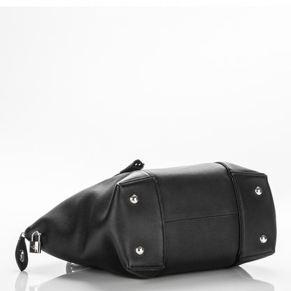 Louis Vuitton Veau Cachemire Soft Lockit MM Black 5 of 8