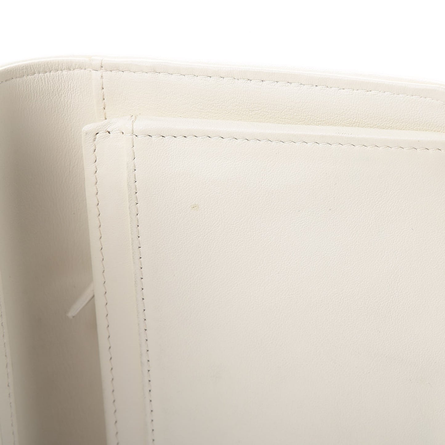 Calfskin Diamond Stitched Yen Wallet Dark Navy Blue