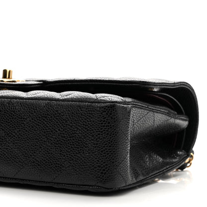 Chanel Caviar Quilted Medium Double Flap Black 9 of 10