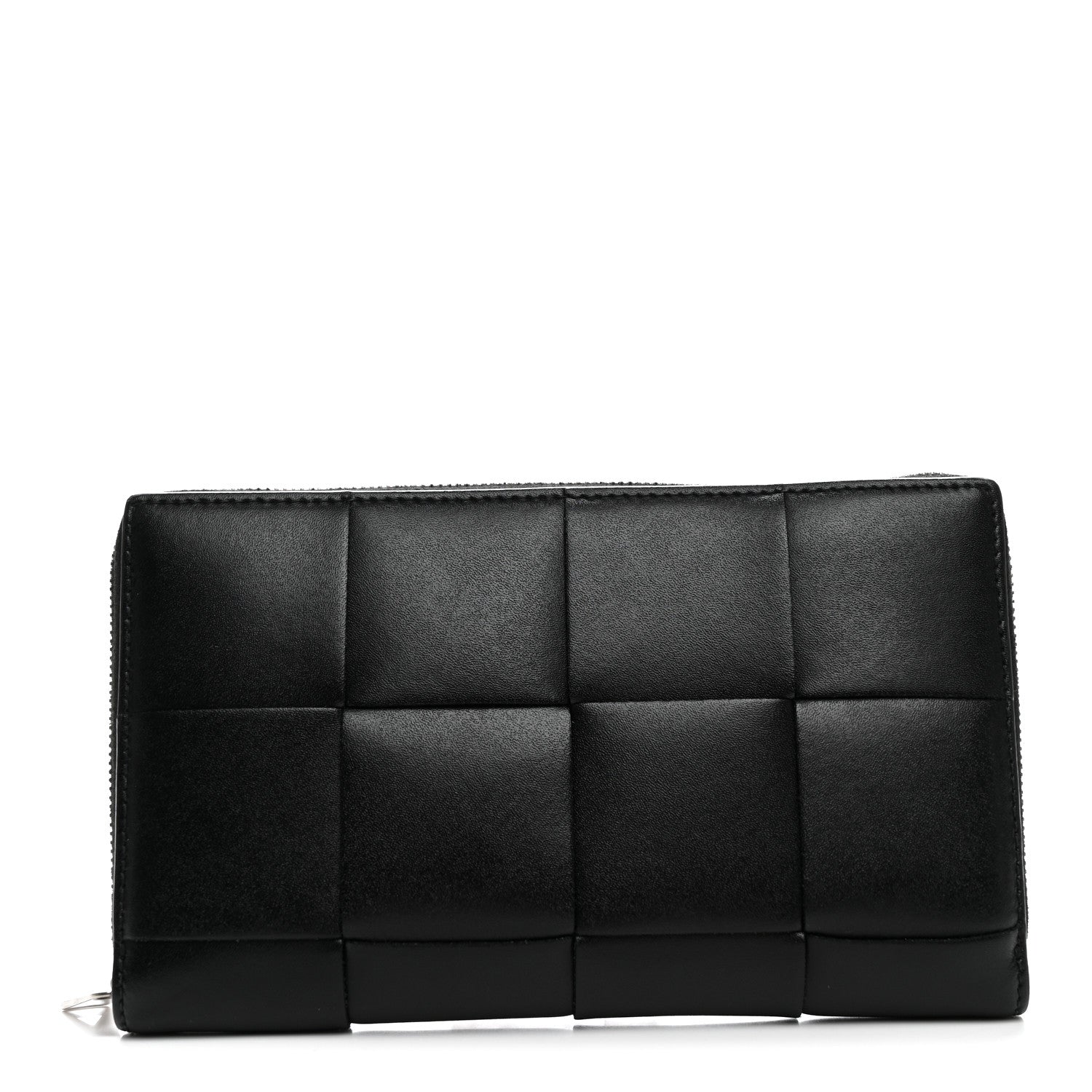 Bottega Veneta Nappa Maxi Intrecciato Medium Cassette Bifold Zip Wallet Black 1 of 7