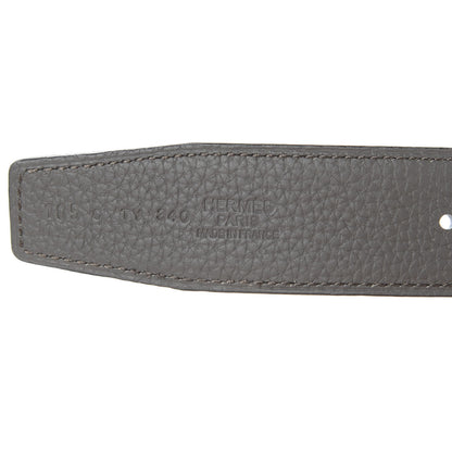 Hermes Box Togo 32mm Guilloche H Belt 105 Black Etain 3 of 8