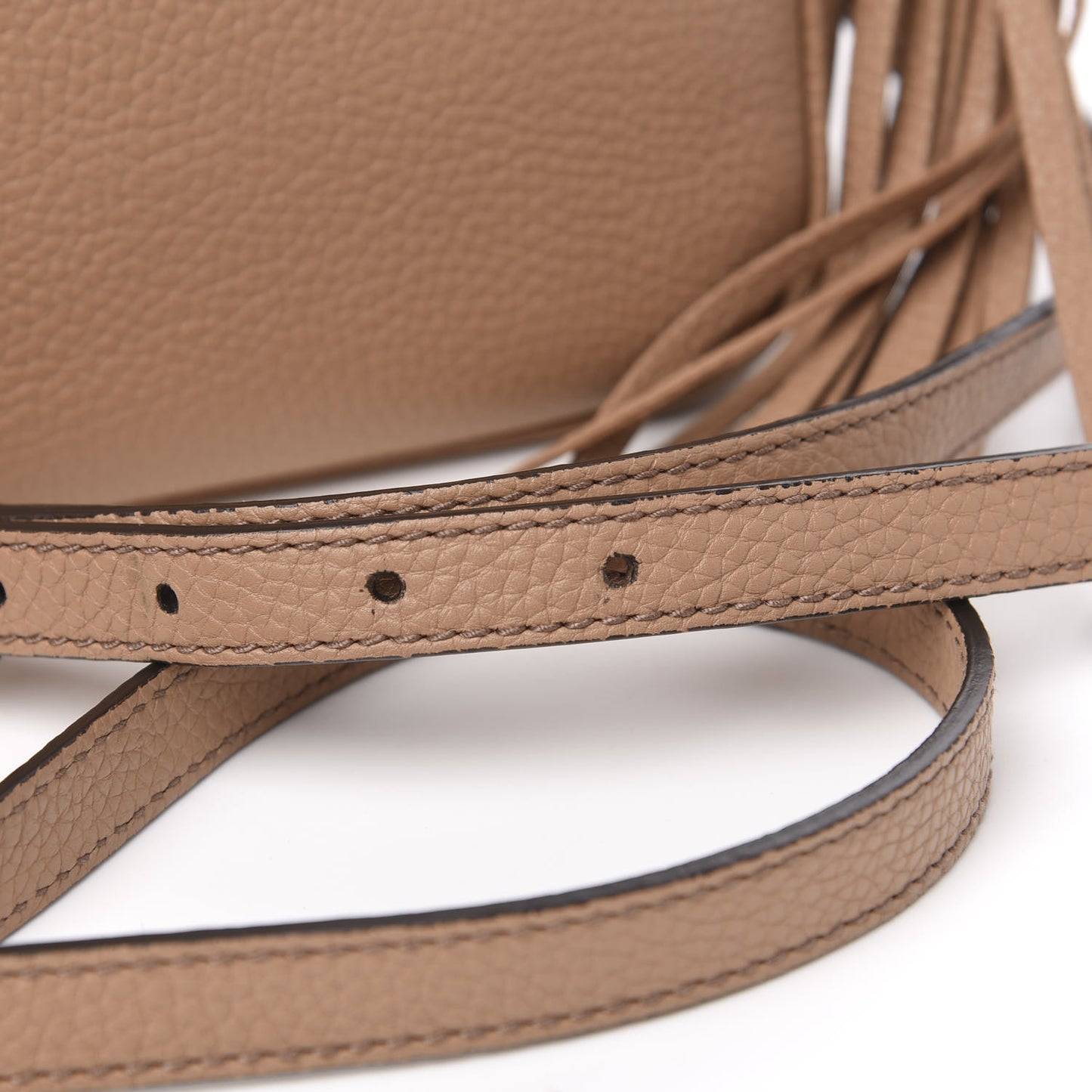 Pebbled Calfskin Small Soho Disco Bag Rose Beige