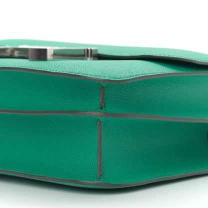 Hermes Epsom Enamel Constance 24 Vert Jade Bleu Brume 9 of 9