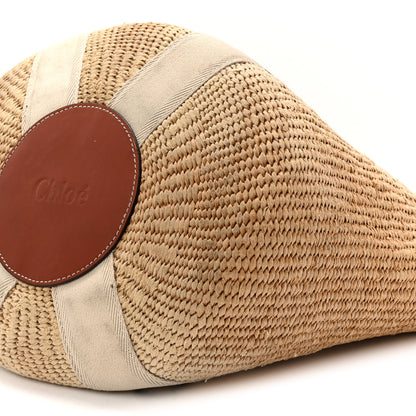 Chloe Raffia Large Woody Tote White 9 of 9