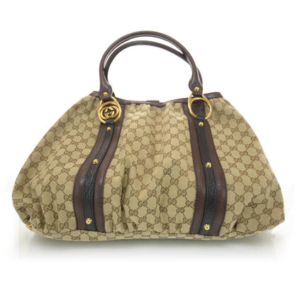 Gucci Monogram Medium Interlocking Icon Tote Dark Brown 1 of 8