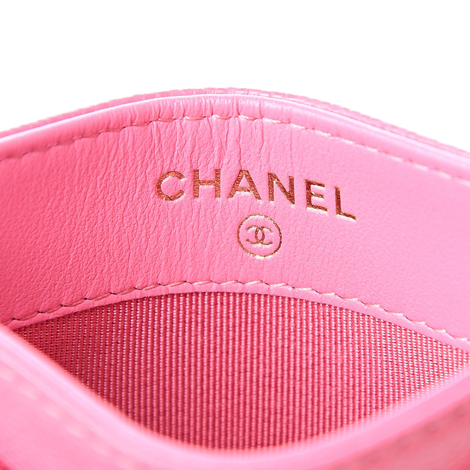 Chanel Caviar Quilted Card Holder Pink 6 of 9