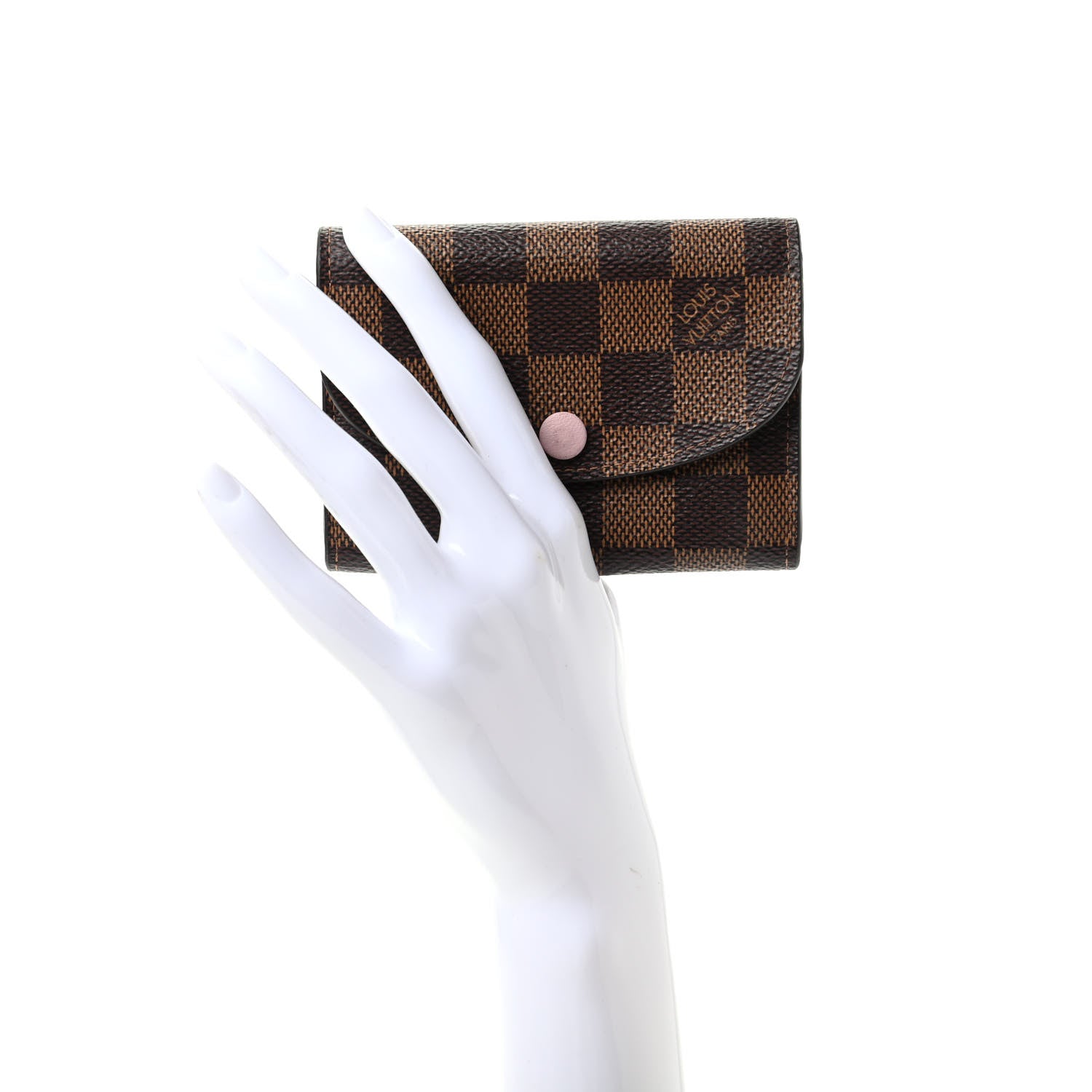 Louis Vuitton Damier Ebene Rosalie Coin Purse Rose Ballerine 2 of 7