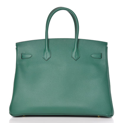Hermes Epsom Birkin 35 Vert Vertigo 4 of 38