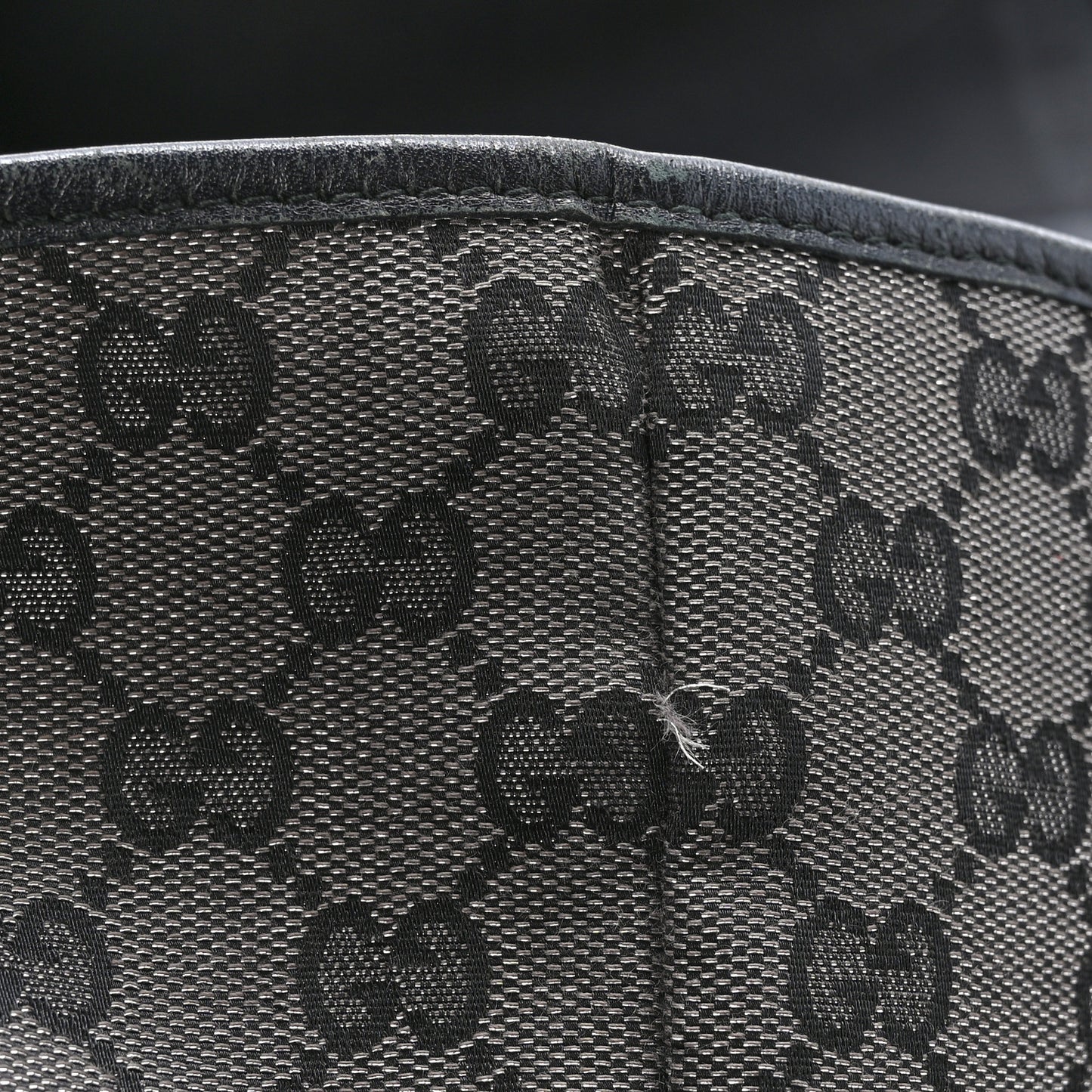 Metallic Monogram XL Shopper Tote Black