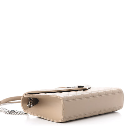 Saint Laurent Grain De Poudre Textured Mixed Matelasse Medium Triquilt Monogram Satchel Nude Powder 4 of 10
