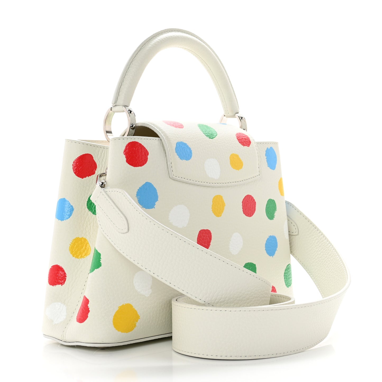 LV X YK Taurillon Capucines BB White