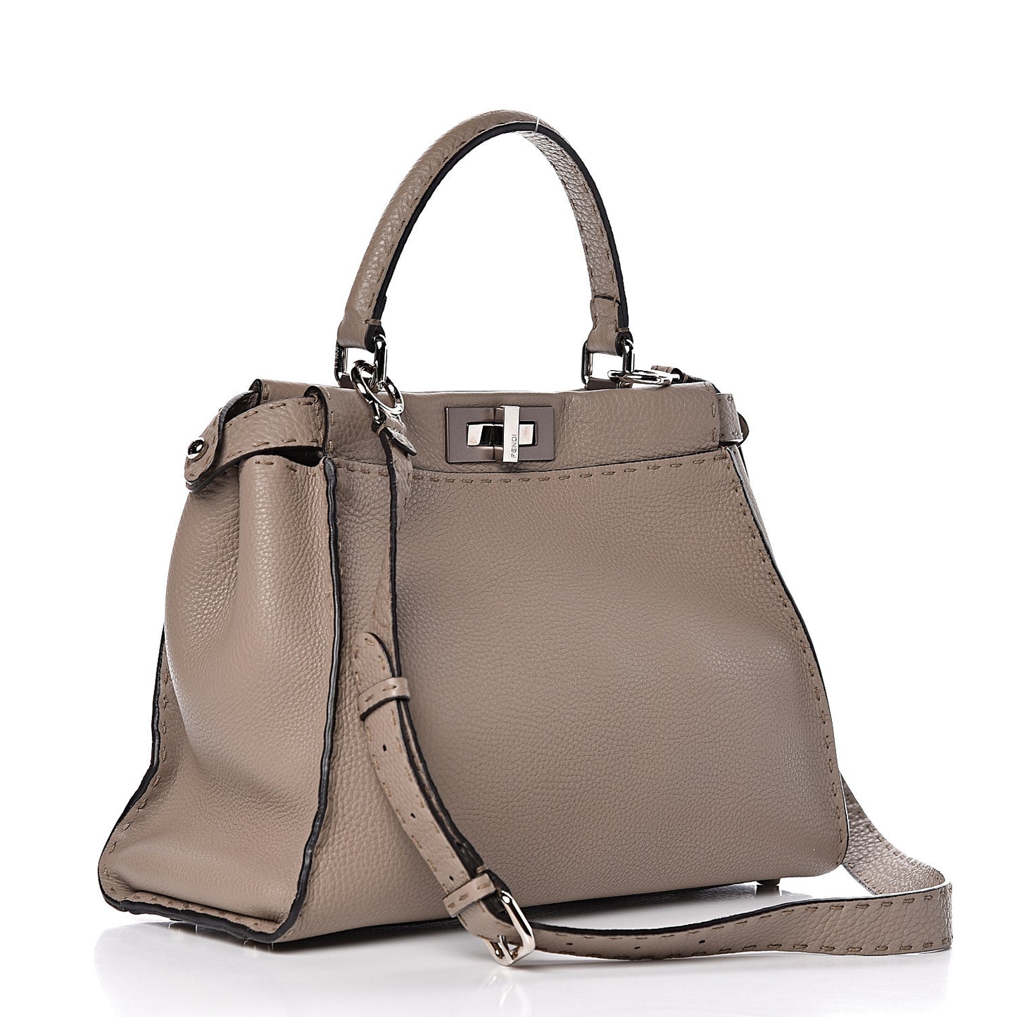 Cuoio Romano Selleria Medium Peekaboo Iconic Satchel Corda