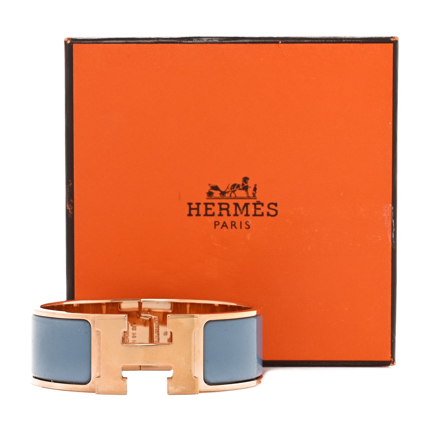 Hermes Enamel Wide Clic Clac H Bracelet PM Gris Orage 5 of 5
