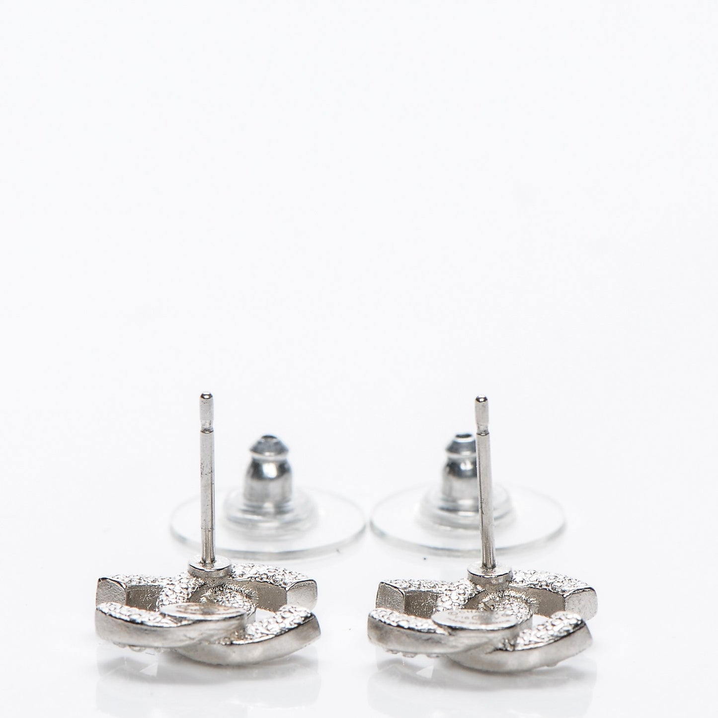 Crystal CC Earrings Silver