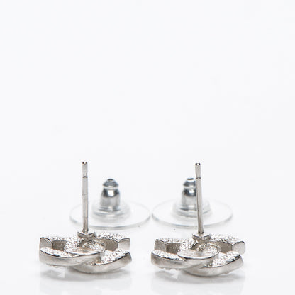 Chanel Crystal CC Earrings Silver 3 of 4