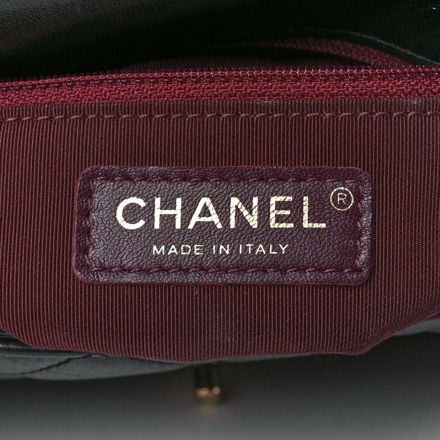 Lambskin Snakeskin Quilted Frame Flap Black