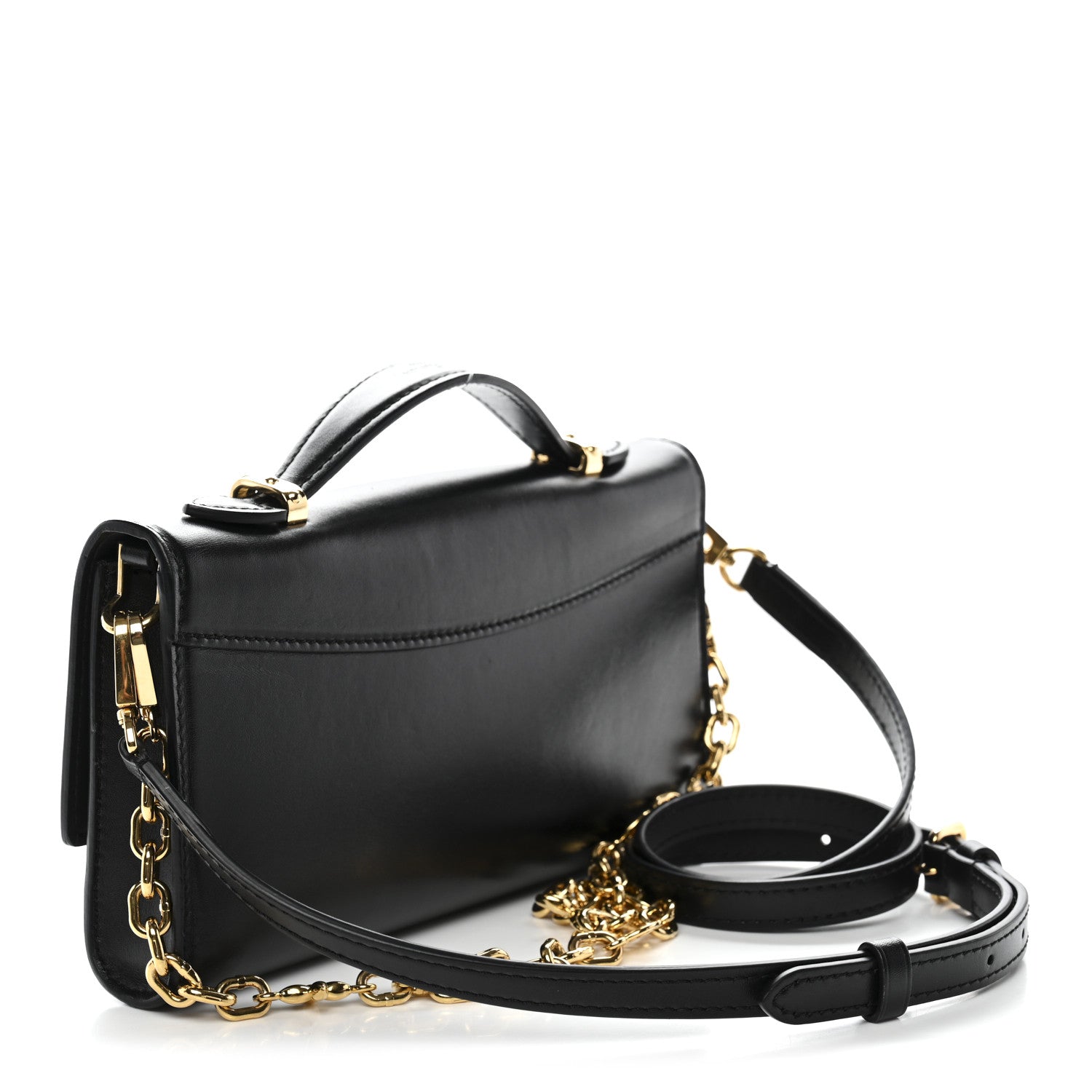 Louis Vuitton Calfskin LV Wallet On Chain Capucines Black 2 of 9